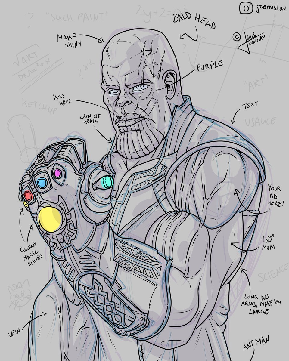tomislavartz's tweet photo. 🎨 Thanos Sketch https://t.co/JJQB65V9Sa
