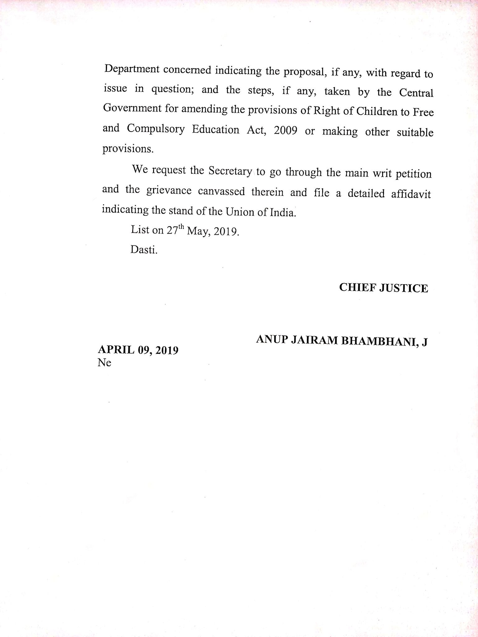 Rte supreme court judgement 2019 sales