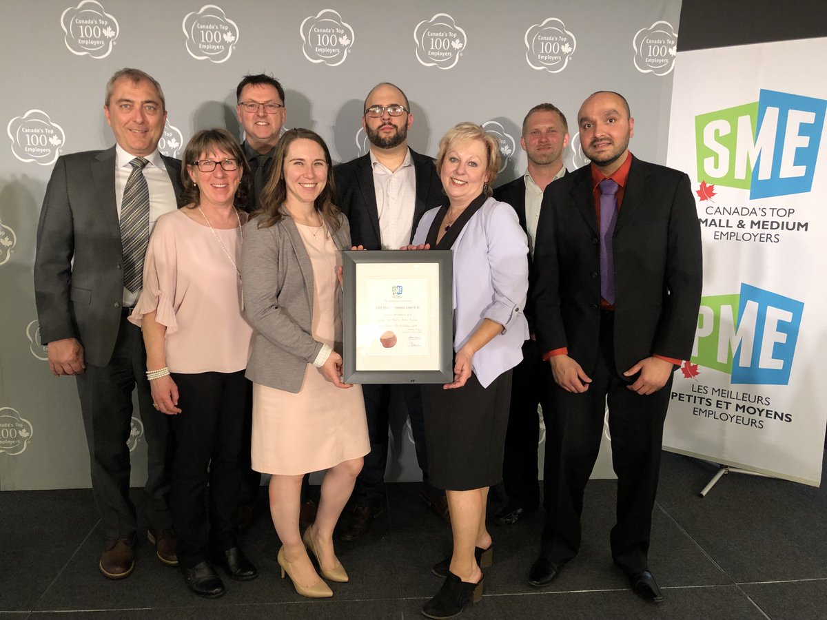 TBTEngineering's tweet image. TBT Engineering has been named one of Canada&apos;s Top Small &amp;amp; Medium Employers for 2019! It is a great honour to be recognized alongside so many great companies.
#topSME #tbte #tbtengineering #canadastop100employers
