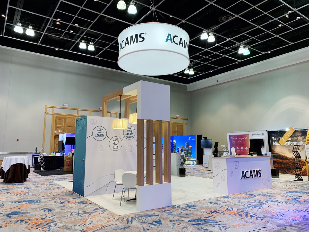 ExpoCCI's tweet photo. ACAMS really manages to captivate attendees by integrating design and technology.
Booth by @acams_aml 
ExpoCCI 
#acams #acams2019 #diplomatbeachresort #iamacams #iamacamscreative #tradeshow #tradeshowbooth #tradeshowbooths #tradeshowstand #tradeshowlife #design #eventdesign https://t.co/h5cIAS27Wz