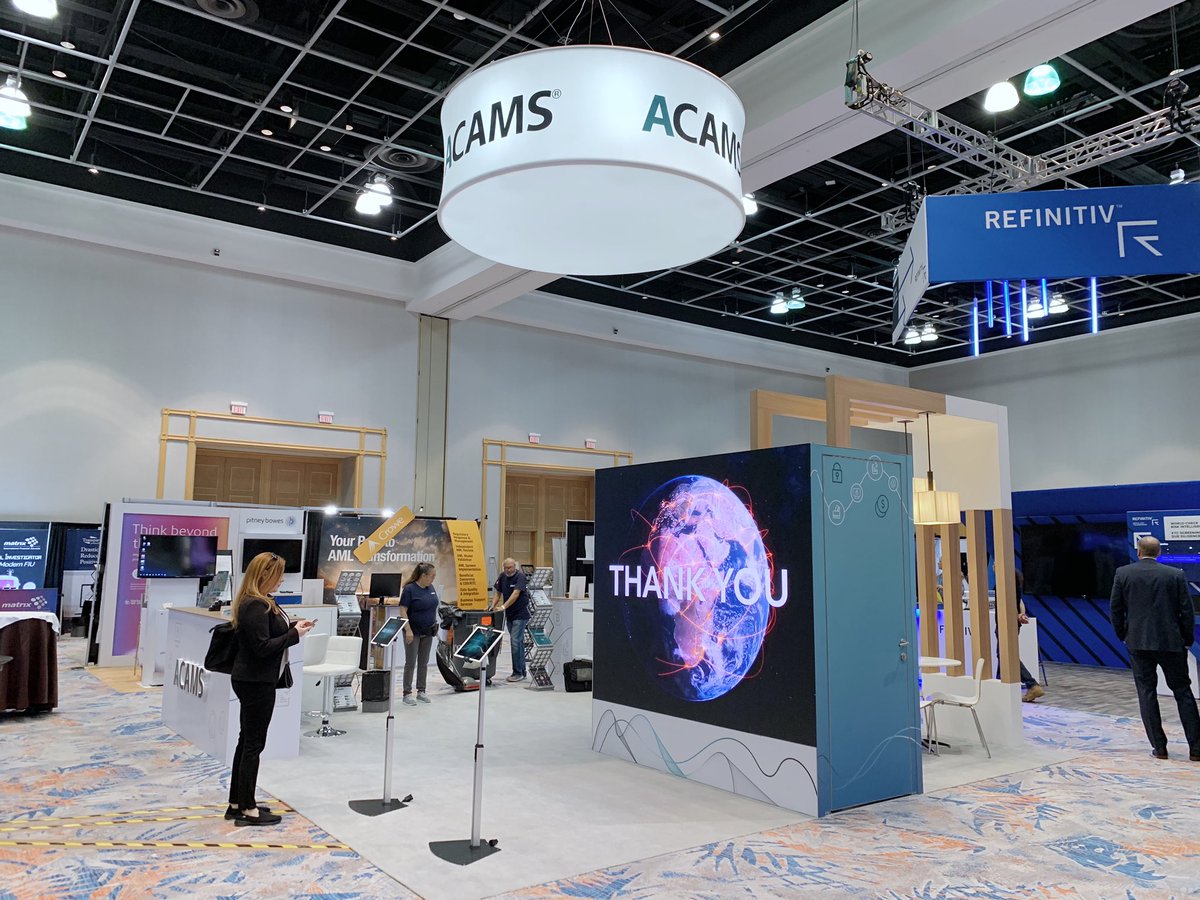 ACAMS really manages to captivate attendees by integrating design and technology.
Booth by @acams_aml 
ExpoCCI 
#acams #acams2019 #diplomatbeachresort #iamacams #iamacamscreative #tradeshow #tradeshowbooth #tradeshowbooths #tradeshowstand #tradeshowlife #design #eventdesign