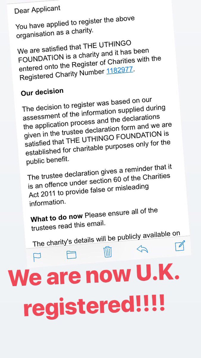 uthingofoundat1's tweet photo. We are now U.K. REGISTERED!! We are so excited as this opens up so many doors for us! So watch this space for our work and progress through 2019! #charity #conservation #education #africa #wildlife #nature https://t.co/ed30iDfU5u