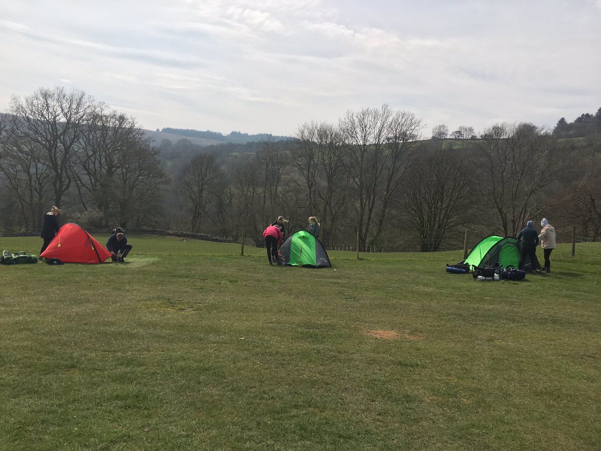 We’ve made it to Merthyr Tydfil and are setting up camp. #DofE #GoingForGold #GoldDofE @DunottarDofE