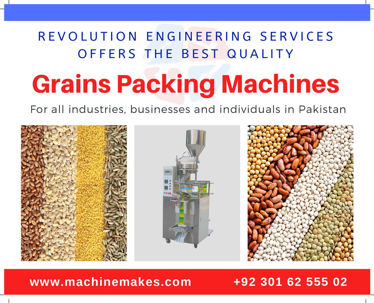 RevolutionEngi1's tweet photo. Revolution Engineering Services Gujranwala offers the best quality Grains Packing Machine for all industries, small businesses &amp; individuals in Pakistan.

#grainspackingmachine #packingmachine #packingmachinesPakistan #packingmachines #revolutionengineering https://t.co/mzv4cAkahc