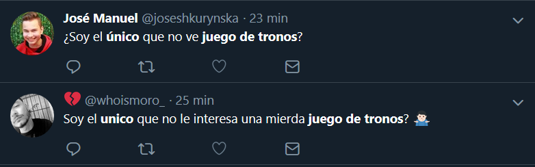 amLopez1600's tweet photo. Gente creyendose que es la unica persona que no ve Juego de Tronos: El hilo https://t.co/Y19vZPbXDT