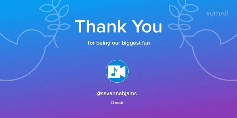 Our biggest fans this week: <a href="/savannahjams/">Savannah Jams</a>. Thank you! via sumall.com/thankyou?utm_s…