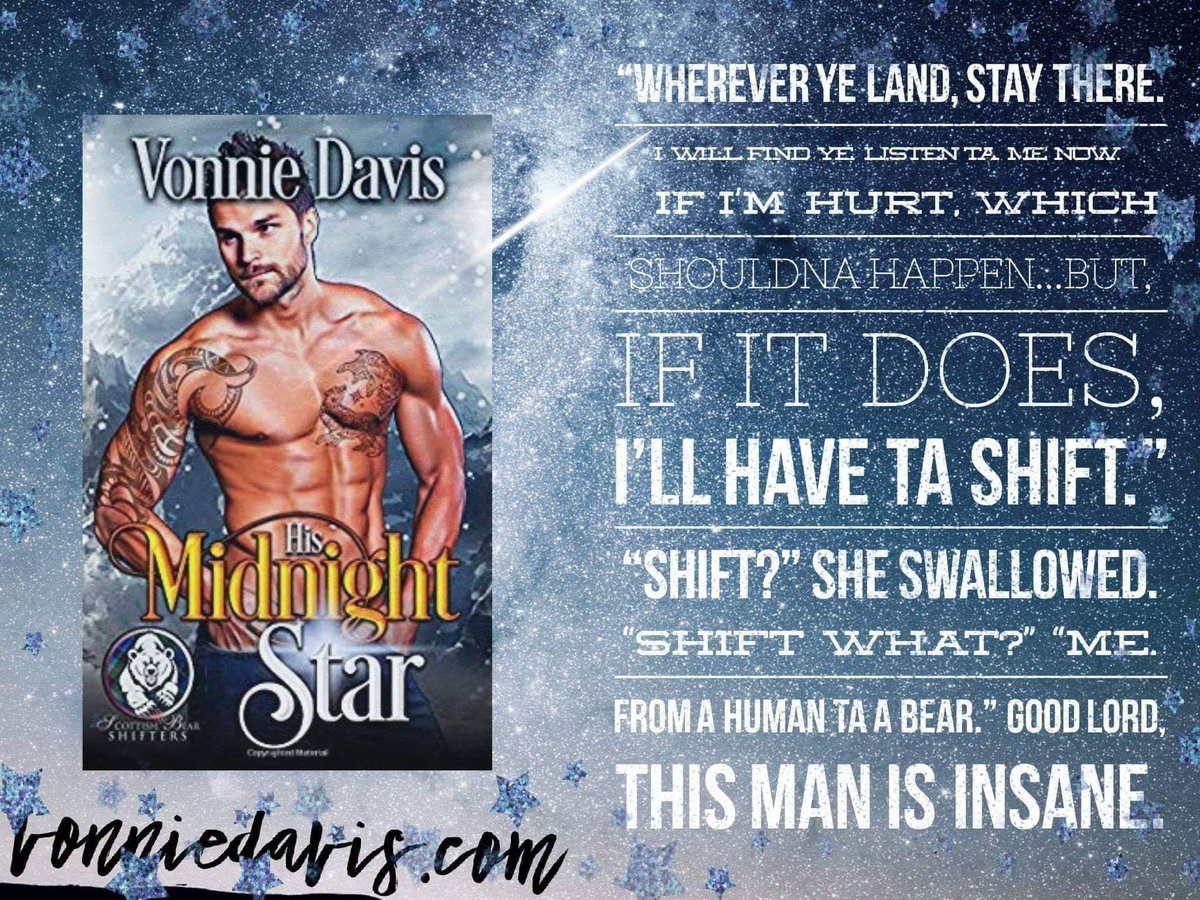 His Midnight Star
amzn.to/2SF7xEm
<a href="/VonnieWrites/">Vonnie Davis</a>
A Christmas story for the entire year!
She was a woman completely out of her element. He was a bear shifter determined to entice her into his.