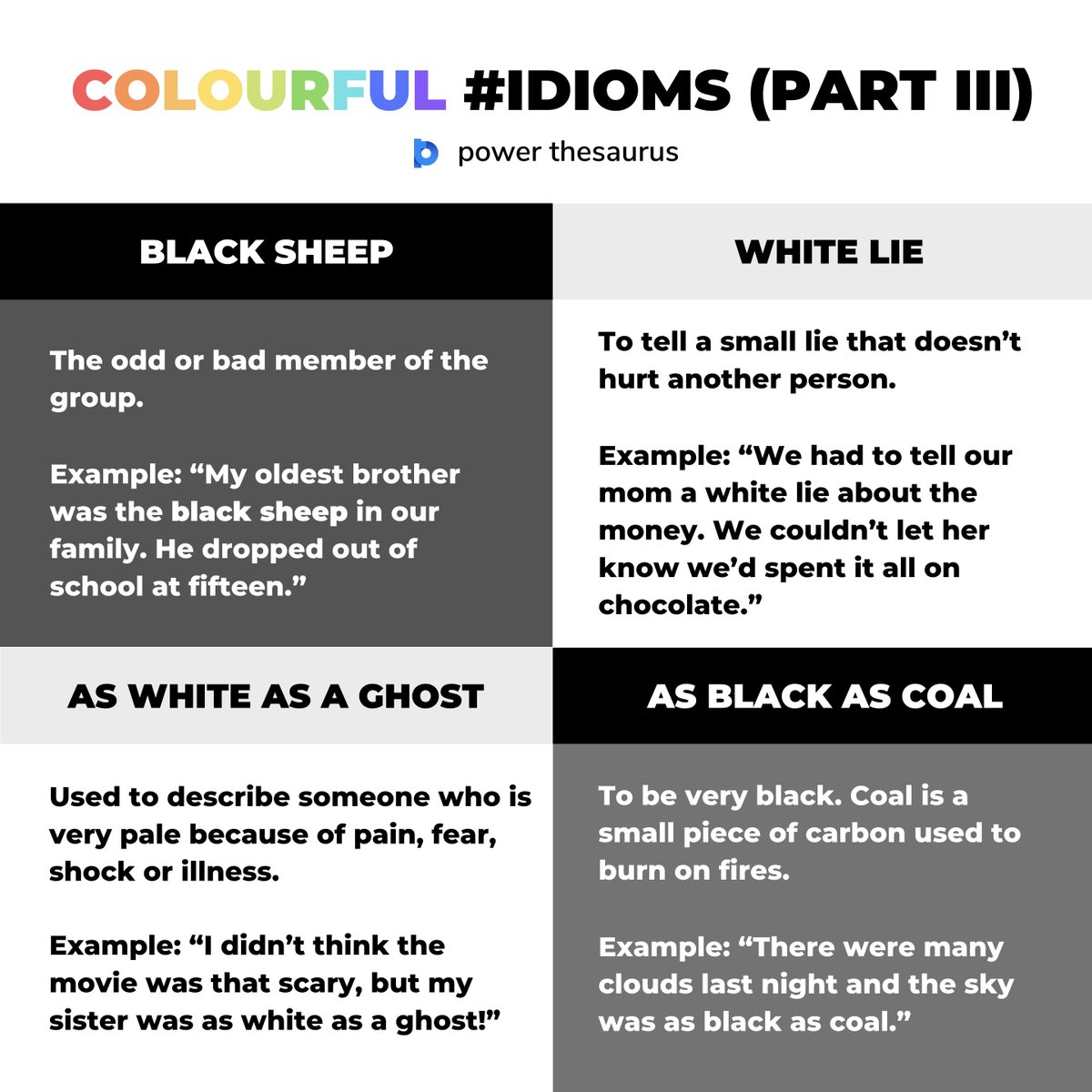 Power Thesaurus On Twitter Colourful Idioms Are Everywhere