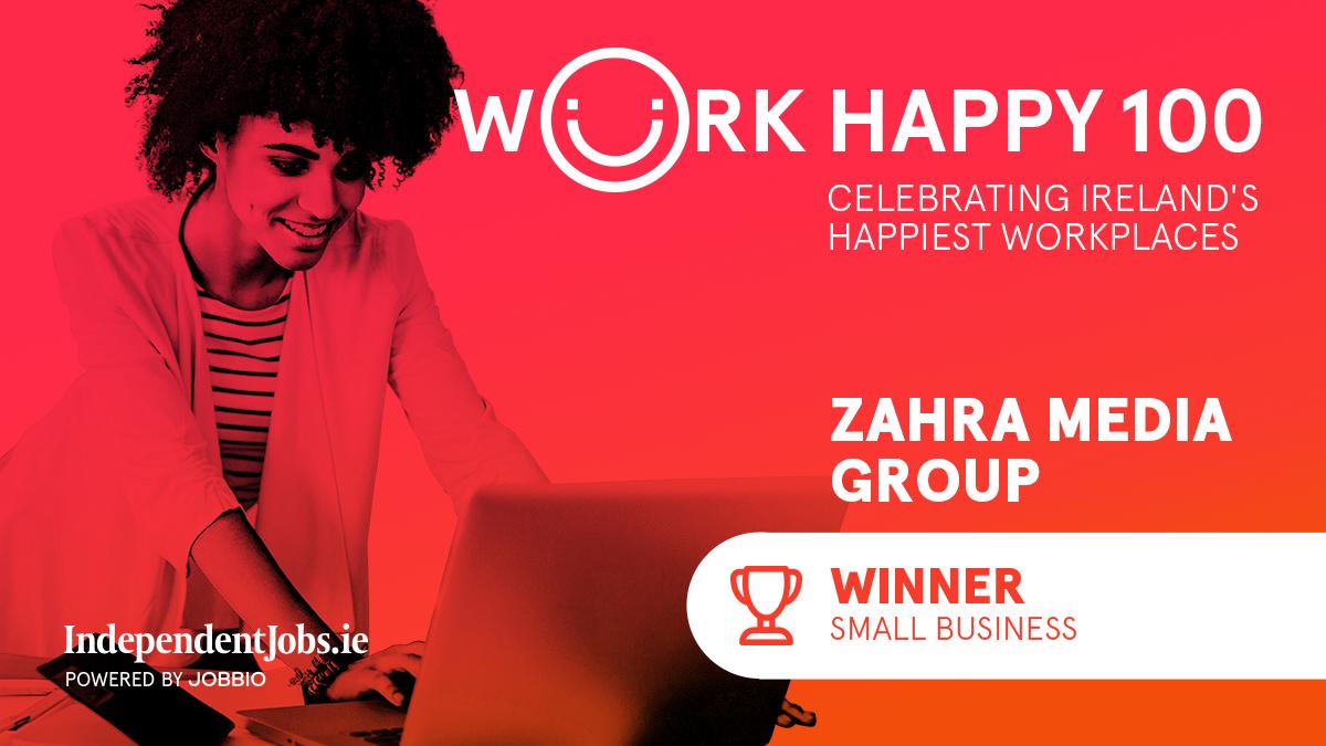 ZahraMedia's tweet photo. Delighted with our #workhappy100 award as Ireland’s happiest small business! Huge congrats to our fab teams across @easyfoodmag, @everymum_ie @easyparentingHQ #WorkLifeBalance https://t.co/gkgB879xqi
