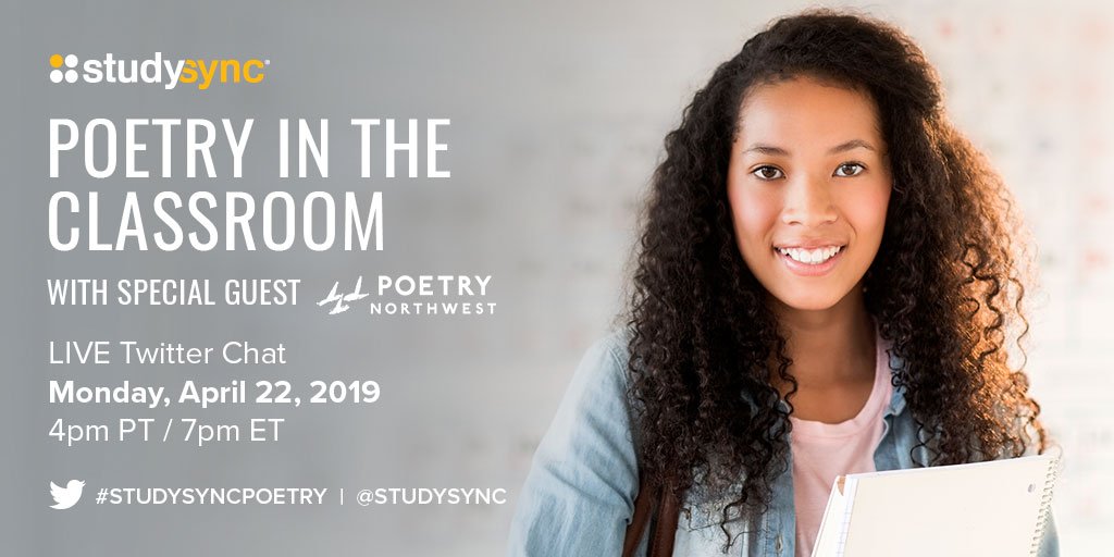 Join us a week from today for our #StudySyncPoetry Twitter Chat with partner, <a href="/poetrynw/">Poetry Northwest</a>!