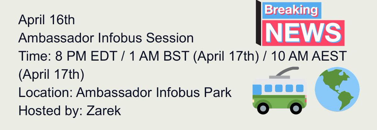 Who is ready to board the <a href="/Habbo/">Habbo</a> Ambassador Infobus tomorrow? 

I’ll be your bus driver, tour guide, speaker and party coordinator? Haha, can’t wait to see you all on the bus tomorrow! 

Line Up in the Ambassador Infobus Park at 8EST. #LoadTheBus #HabboSafety #DoIGetSomethingHere