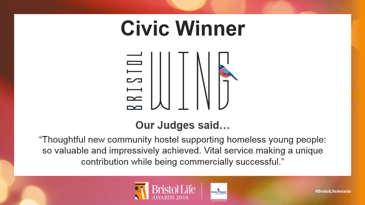 BristolLifeAwds's tweet photo. Congratulations once again to @TheBristolWing as our 2019 Civic Winner! ⭐️ #BristolLifeAwards

Sponsored by: @westoncollege https://t.co/Lktlhk9PKM