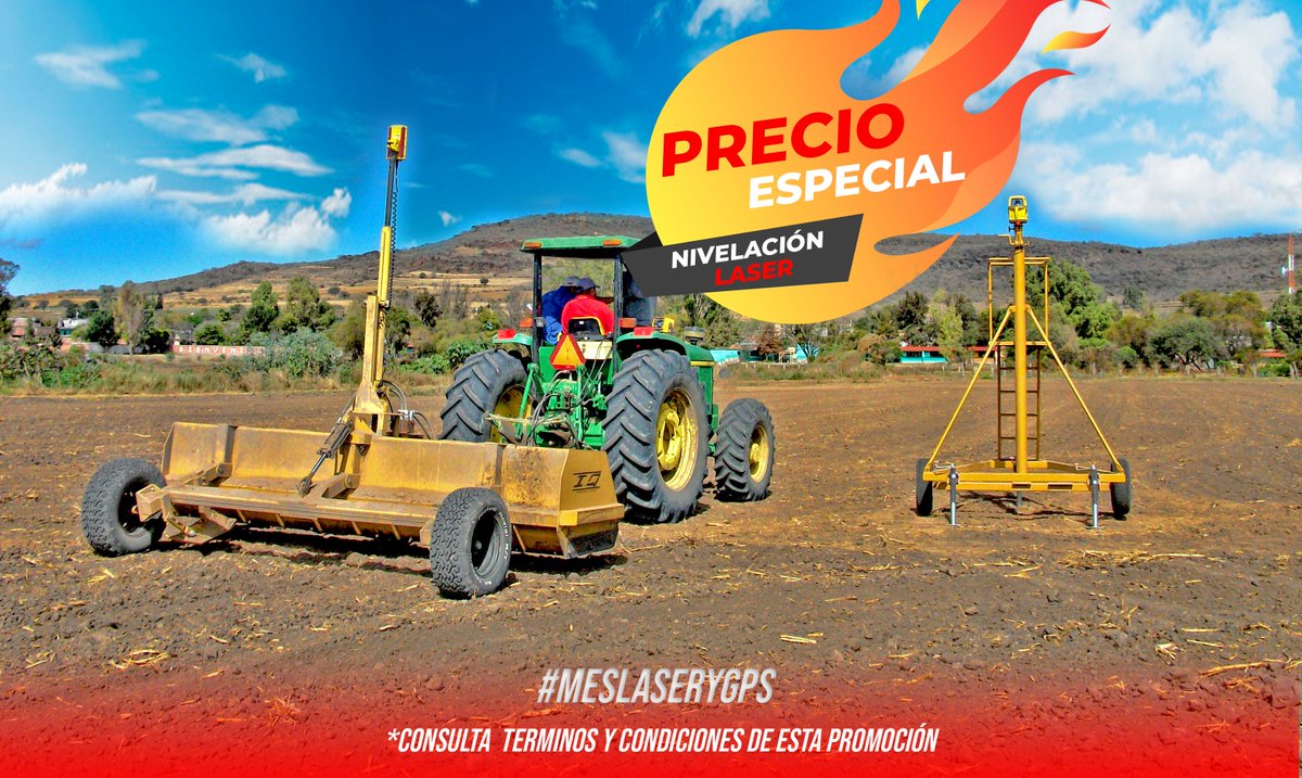 laserygps's tweet photo. ¿Aún no tienes tu sistema de nivelación?😱
Ya viste los precios especiales que el #MESLASERYGPS tiene para ti!!!🚜👨‍🌾

NO los dejes pasar!, increíbles equipos a un precio de locura!

#AgriculturadePrecisión #LaseryGPS https://t.co/eika9rOjZ3
