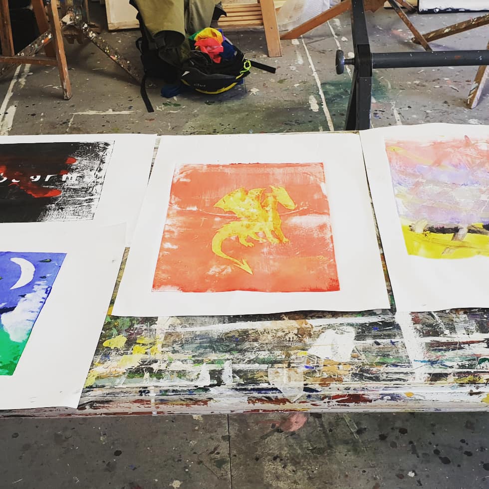 JTechRob's tweet image. Fun times painting at Project Ability this afternoon! 

#ProjectAbility #Prints #Painting #Glasgow