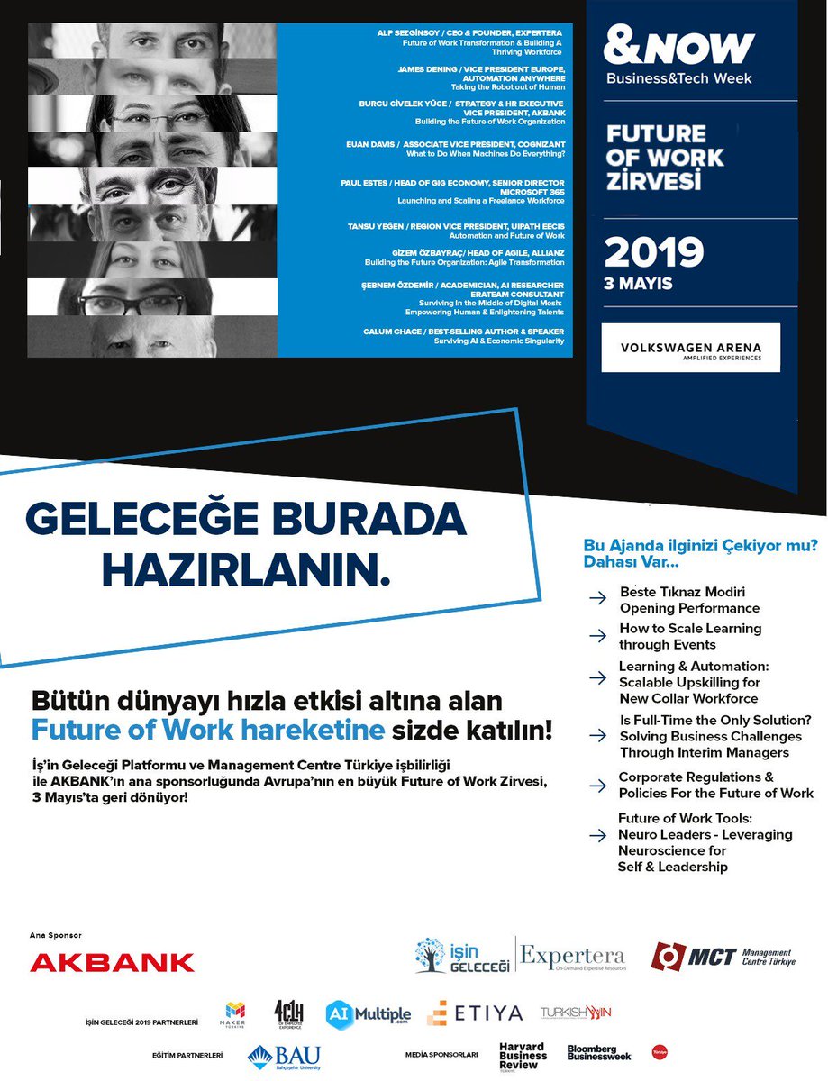 ExperteraGlobal's tweet photo. İş'in Geleceği Platformu ve MCT işbirliği ile Akbank ana sponsorluğunda Avrupa'nın en büyük Future of Work Zirvesi'ni 3 Mayıs'ta ikinci kez gerçekleştirecek olmaktan mutluluk duyuyoruz!

https://t.co/wcbKLFhCYv
#isingelecegi #futureofwork #Expertera #FoWSummit19 https://t.co/vAi2joL5XL
