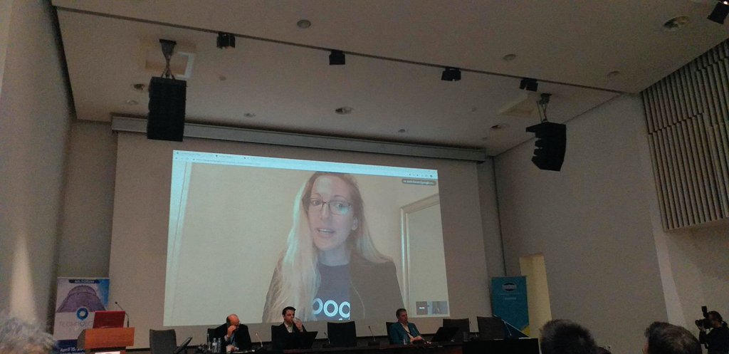 technforum's tweet photo. Marily Nika | "How AI is transforming Home Automation" via Skype call.

#techforum_thessaloniki #technology_forum #shareit2grow #thessweek #NBG #nationalbankofgreece #ibank #thessaloniki #techforum https://t.co/rsHMELEMjq