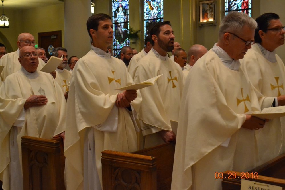 As presbyterates around the world gather with their bishops this week to celebrate the #ChrismMass--at which the clergy renew the promises they made at ordination--please pray for priests, their holiness, and the flourishing of their ministries. #HolyWeek