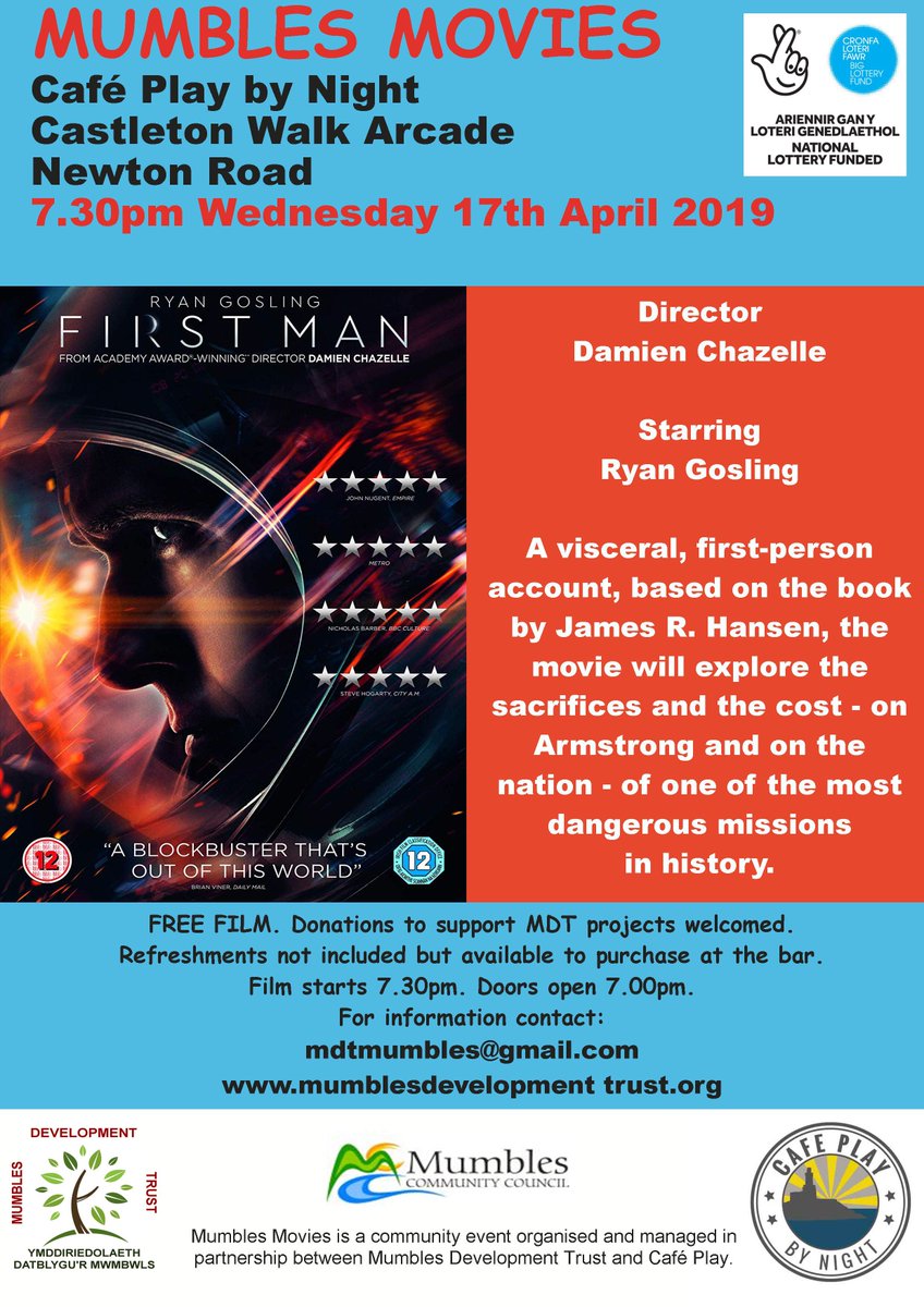 Mumbles Movies this Wednesday 17th April, 7.30pm, hosted by Cafe Play by Night! All welcome!