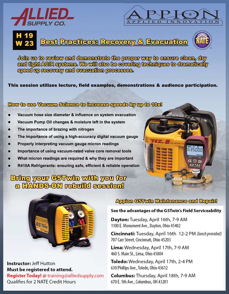 Appion G5twin Refrigerant Recovery Machine