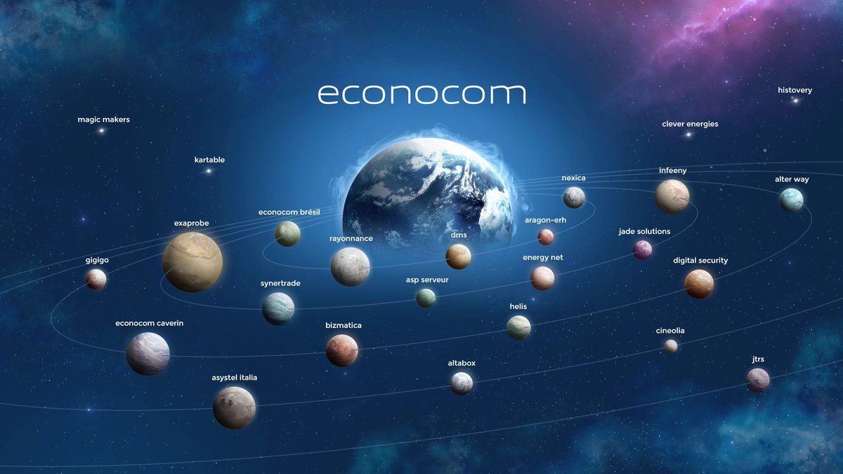 Our activities at <a href="/Econocom/">Econocom</a> operate on an innovative model called "The Galaxy". This consists of "Econocom Planets" which are highly successful in their areas of expertise, and we trust to implement projects successfully.

To learn more, visit buff.ly/2tUdpis