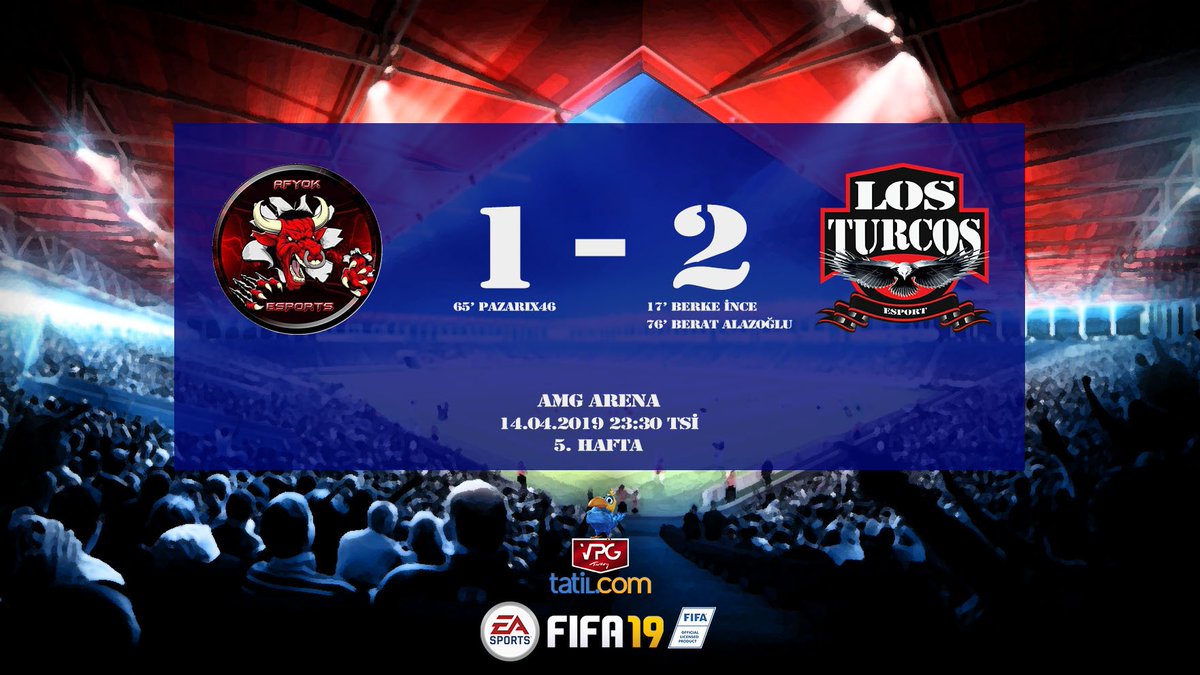 🏆 <a href="/VPGTurkey/">VPG Turkey</a> 1.Liginde, 5.Hafta maç sonuçlarımız. 
Rakiplerimize teşekkür ederiz:

✅ 3-1 <a href="/AuroraEspor/">Team Aurora</a>

✅ 2-1 Afyok Esports

<a href="/OfficialVPG/">Virtual Pro Gaming</a>