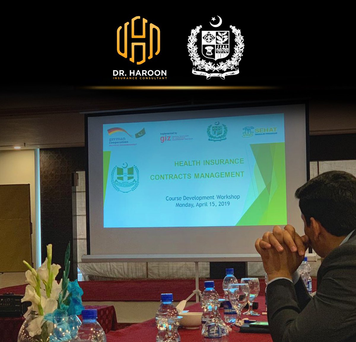 DrHaroonINS's tweet photo. Dr. Haroon Shafiq attending the one-day workshop on “Health Insurance Contract Management” conducted by Sehat Sahulat Program (SSP) in collaboration with Pakistan Institute Of Management (PIM) and GIZ in Ramada Hotel, Islamabad.
 #Drharoon #InsuranceConsultant #FamilyConsultant https://t.co/3kvGD68AbT