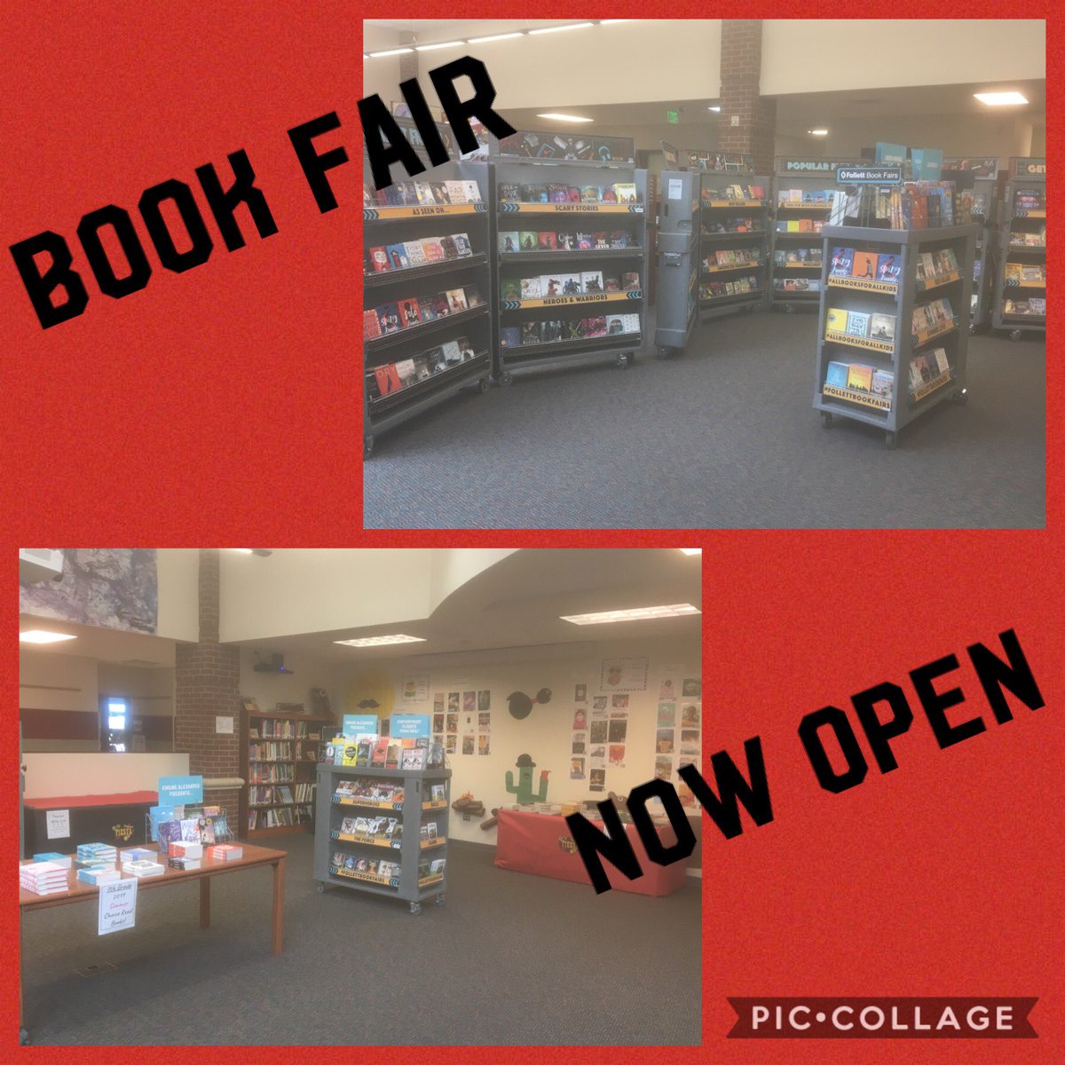 library_wsms's tweet image. Our book fair is now open! We have all summer reading books for rising 7th graders through 9th graders. #wsmslovejoy