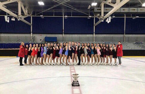 BU_ClubSports's tweet photo. The US Intercollegiate Figure Skating National Championship 🏆 is staying in Boston for another year as our team completed their 3-peat at the University of Delaware this past weekend! It looks like the banner hanging in Walter Brown will need some updating! ⛸#BUClubSports https://t.co/uRagnrpXM5