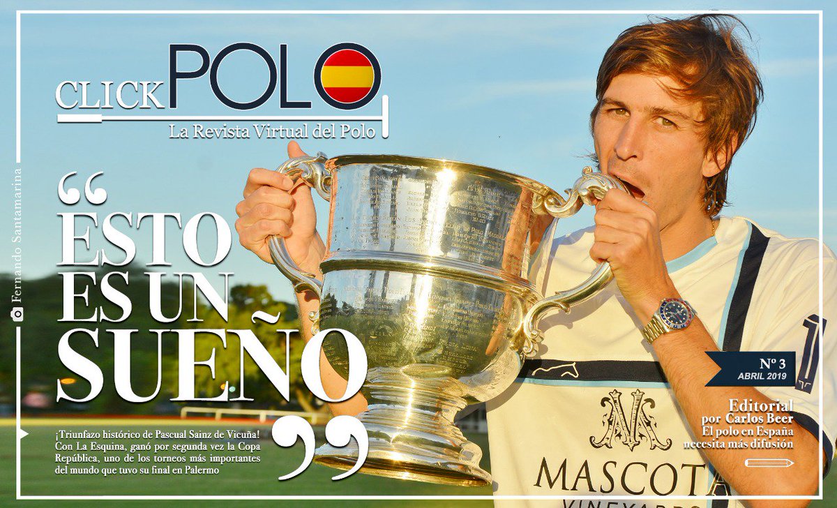 clickpolo (@clickpolo) on Twitter photo HOLA Polo de ESPAÑA!
Ya pueden leer el numero 3 de CLICKPOLO ES con Pascual Vicuña y su espectacular conquista de la Copa República.
La ven en clickpoloes.com.
RT!
<a href="/PoloSpain/">Polo en España 🇪🇦</a> <a href="/SantaMariaPoloC/">Santa María PoloClub</a> <a href="/Valecuatro4/">Valecuatro</a> <a href="/Vive_Sotogrande/">Revista Sotogrande</a> <a href="/PoloSotogrande/">Takito Polo Mallets</a> <a href="/Sotogrande_Info/">Sotogrande Digital</a> HOLA Polo de ESPAÑA!
Ya pueden leer el numero 3 de CLICKPOLO ES con Pascual Vicuña y su espectacular conquista de la Copa República.
La ven en clickpoloes.com.
RT!
<a href="/PoloSpain/">Polo en España 🇪🇦</a> <a href="/SantaMariaPoloC/">Santa María PoloClub</a> <a href="/Valecuatro4/">Valecuatro</a> <a href="/Vive_Sotogrande/">Revista Sotogrande</a> <a href="/PoloSotogrande/">Takito Polo Mallets</a> <a href="/Sotogrande_Info/">Sotogrande Digital</a>