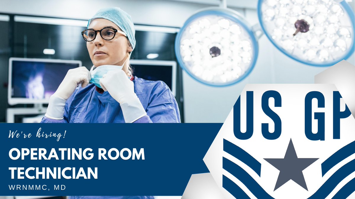 Have you been employed full-time in the practice of surgical technology for a minimum of one year? If you answered yes, get in contact with a recruiter today for more details.

#USGP #Jobs #Veterans #OperatingRoomTech #DMVJobs #careeropportunities #growwithus #nowhiring #applynow