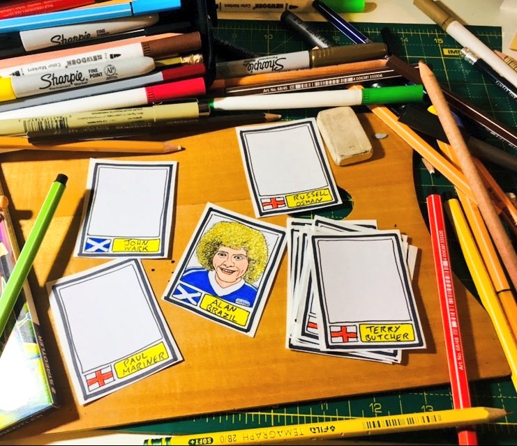 CheapPanini's tweet photo. They’ve had a rough week, so we’re drawing Ipswich Town, which is probably the last thing they need. 

36 poorly scribbled Tractor Boys coming up. It won’t be pretty. 🚜

Suggestions welcome 💡 
RTs appreciated 🙏🏻

Also - feel like Alan Brazil never really bettered this look https://t.co/3G3kYX2g5L