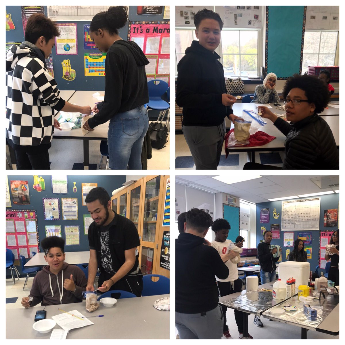 MsMancuso17's tweet photo. What to do on the Mon. before break? Make ice cream of course! @PalPrep finished discussing colligative properties of solutes in solution this week &amp; explained freezing point depression &amp; boiling point elevation based on particles. Happy Spring break! #palprepscience #reptheprep https://t.co/2dWfDDc9US