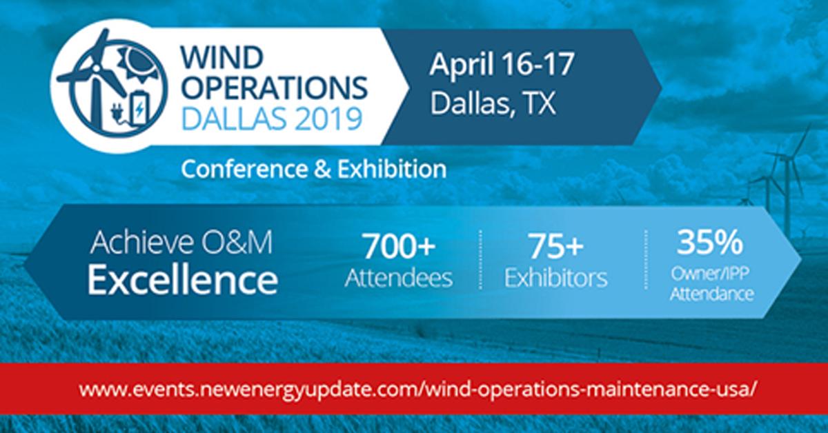 #Solar in Aurora and #wind in Dallas! Our team is attending the Wind Operations Dallas Exhibition and Conference April 16-17! We’ll be chatting about cutting-edge insights into wind O&amp;M. Will you be there? #OMDallas