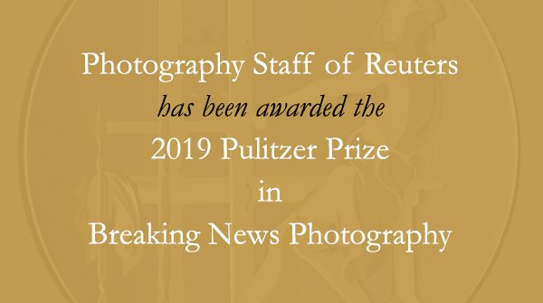 Congratulations to <a href="/reuterspictures/">Reuters Pictures</a> and @reuters. #Pulitzer #migrants