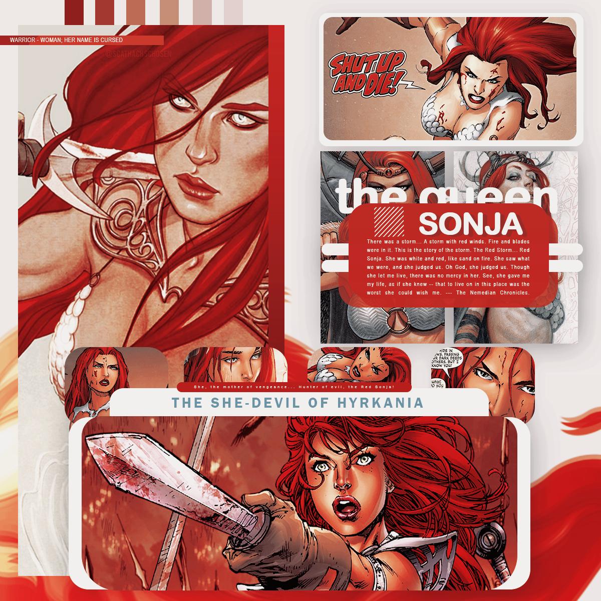 ㅤ─ ⊰ 𝑺𝑯𝑬-𝑫𝑬𝑽𝑰𝑳 𝑾𝑰𝑻𝑯 𝑨 𝑺𝑾𝑶𝑹𝑫 ⊱ ─

ㅤ❛ ɪ ʟᴇᴀᴠᴇ ᴀ ʀᴇᴅ ᴡᴀᴋᴇ ʙᴇʜɪɴᴅ ᴍᴇ. 
ㅤ  ʀᴇᴅ ғᴏʀ ᴅᴇᴀᴛʜ. ʀᴇᴅ ғᴏʀ ᴀɴɢᴇʀ.
ㅤ  ʀᴇᴅ ғᴏʀ ʙʟᴏᴏᴅ. 𝙍𝙀𝘿 𝙎𝙊𝙉𝙅𝘼. ❜

ㅤ☇  ᴍᴜʟᴛɪᴠᴇʀsᴇ ╱ ᴡʀɪᴛᴇʀ: #ɴᴏᴀʜʏᴜɴɢ

 ㅤㅤㅤㅤㅤ╰𝑹𝑻?