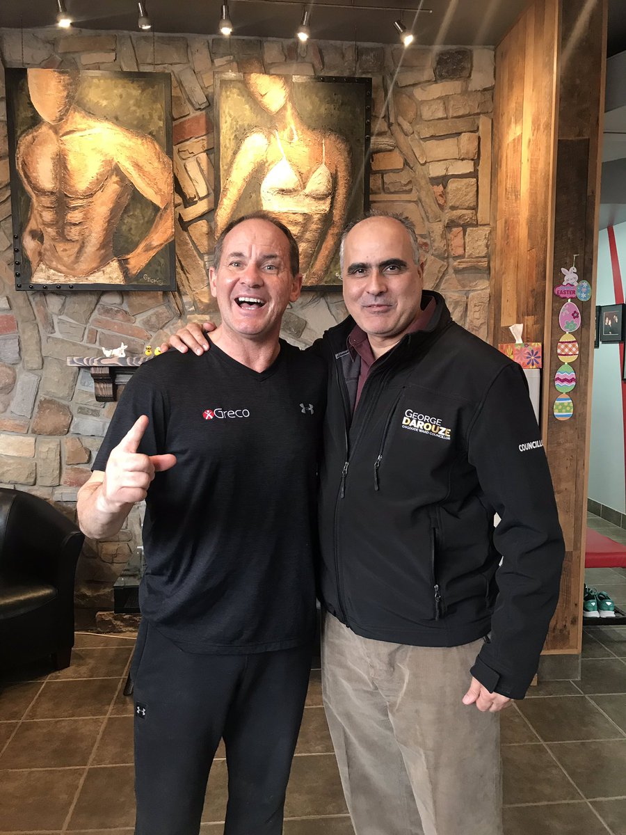 Great having <a href="/GeorgeDarouze/">George Darouze</a> stop by today for some local community talks. He’s always giving back! <a href="/TonyGrecoTG/">Tony Greco</a> <a href="/OsgoodeWardBA/">Osgoode Ward BA</a>