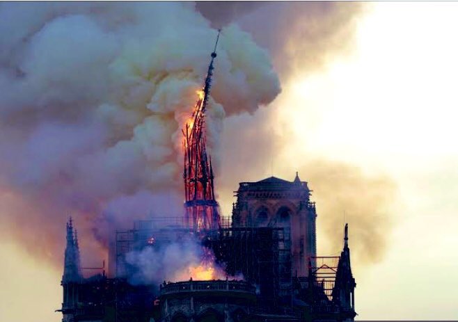 NancyAHoch's tweet photo. I’m thinking about how Notre Dame survived almost every big event in history. It was built in 1163. It saw crusades, the French Revolution, napoleonic wars, two world wars and plus a bunch of things. Then it catches fire from nothing, on a random afternoon of 2019 #NotreDame https://t.co/E2EdvggpBb