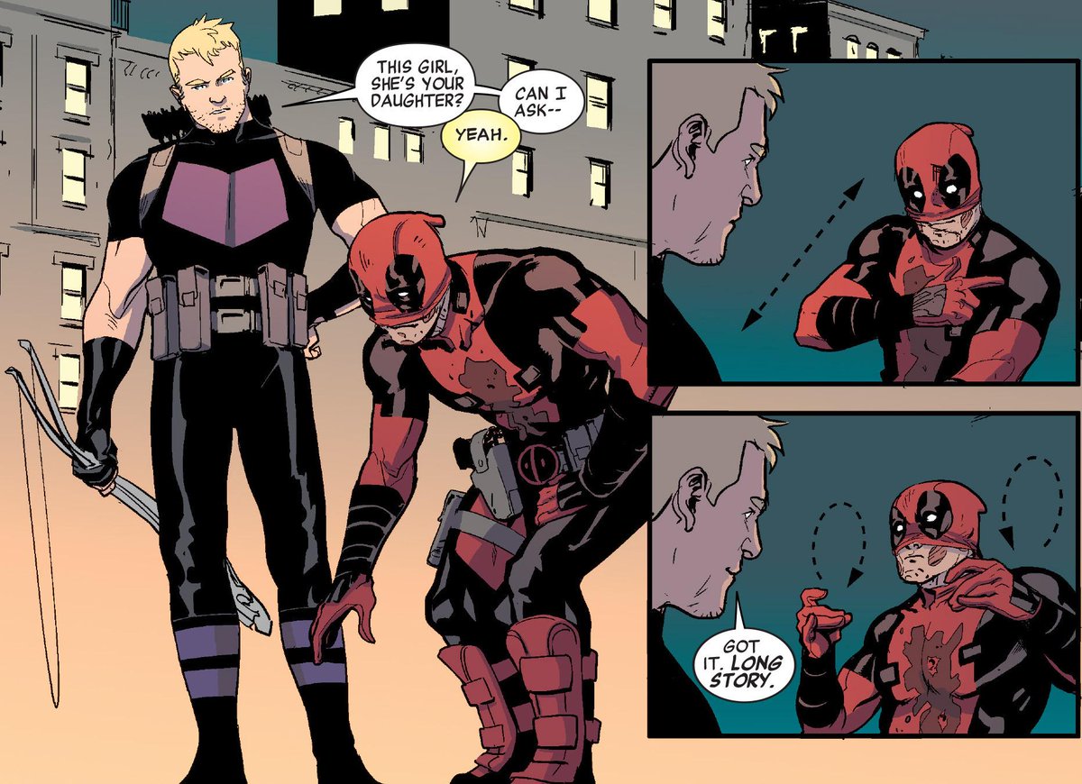 Without his hearing aids, Clint relies on lip reading and ASL to communicate with other people. 

He can't read the lips of super-heroes with full-face masks, like Deadpool and Spider-Man, so they have to uncover their mouths or speak ASL.