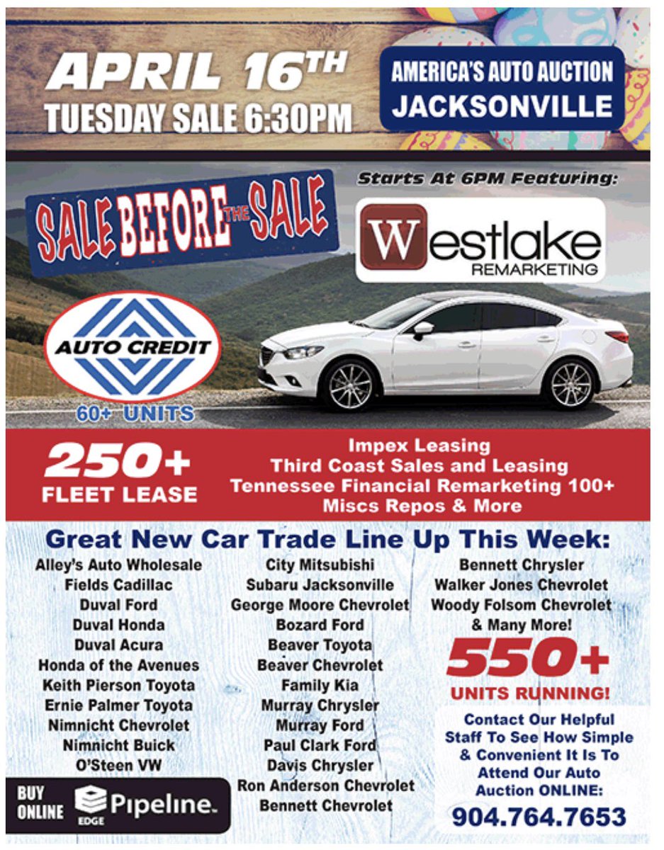America’s Auto Auction Jacksonville on Twitter "Get ready for the