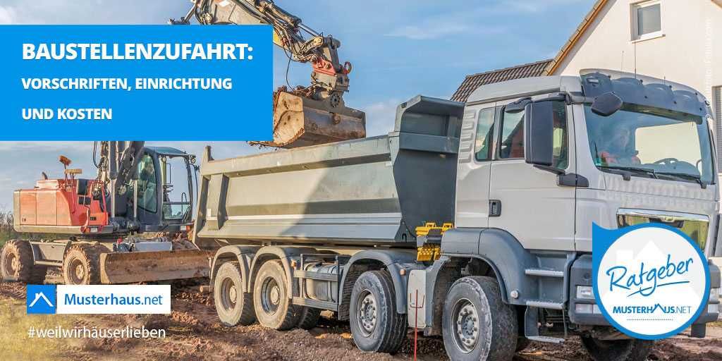 Musterhaus_net's tweet image. Sicher auf das Baugrundstück gelangen. Wir zeigen Euch, wie schwere Liefer- und Baufahrzeuge ohne Probleme auf das Grundstück kommen und welche Vorschriften bei der Baustellenzufahrt unbedingt beachtet werden müssen. buff.ly/2VHIemY