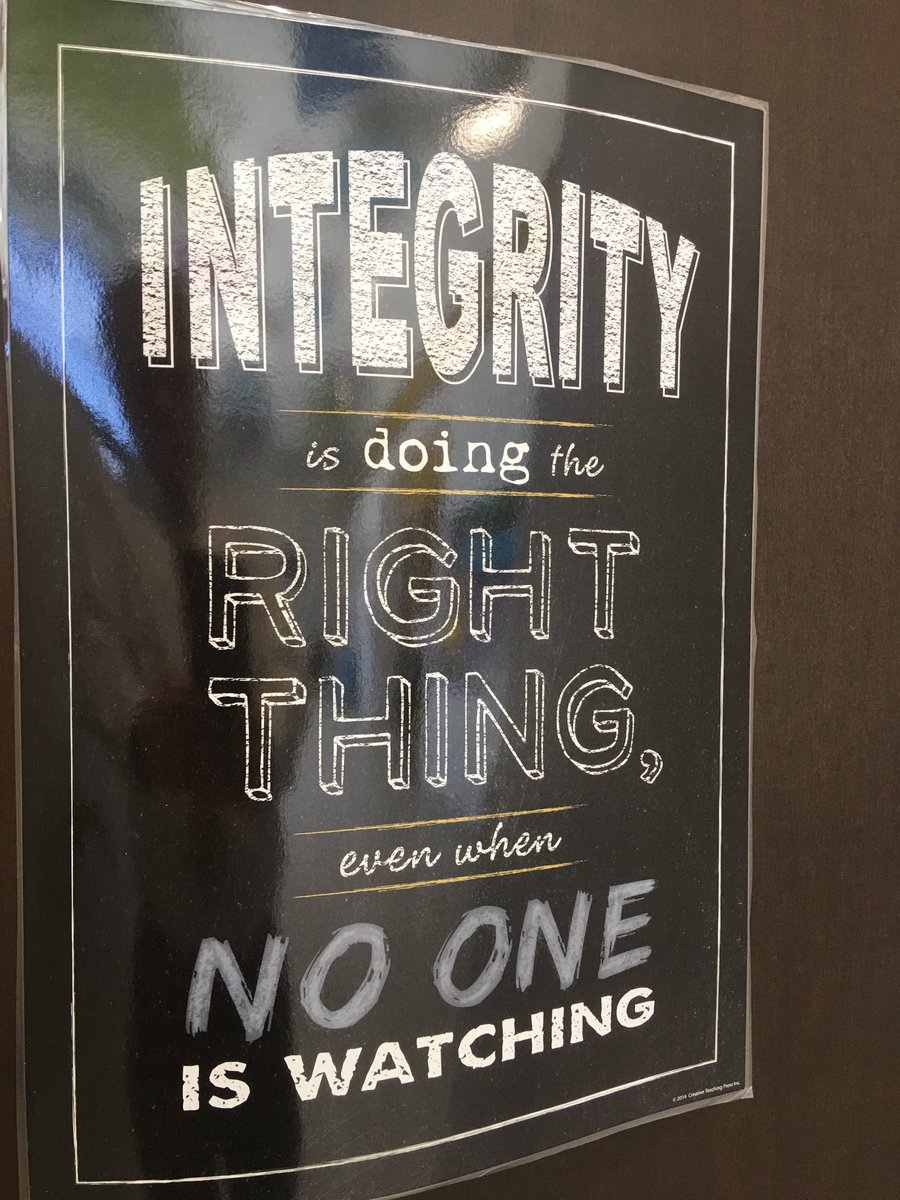 TC4Titans's tweet photo. As educators, we are constantly modeling, are we setting good examples? Is it all just a show or is it truly INTEGRITY? Doing the right thing should be a habit, not an occasional performance. https://t.co/fTCt9qkfUF