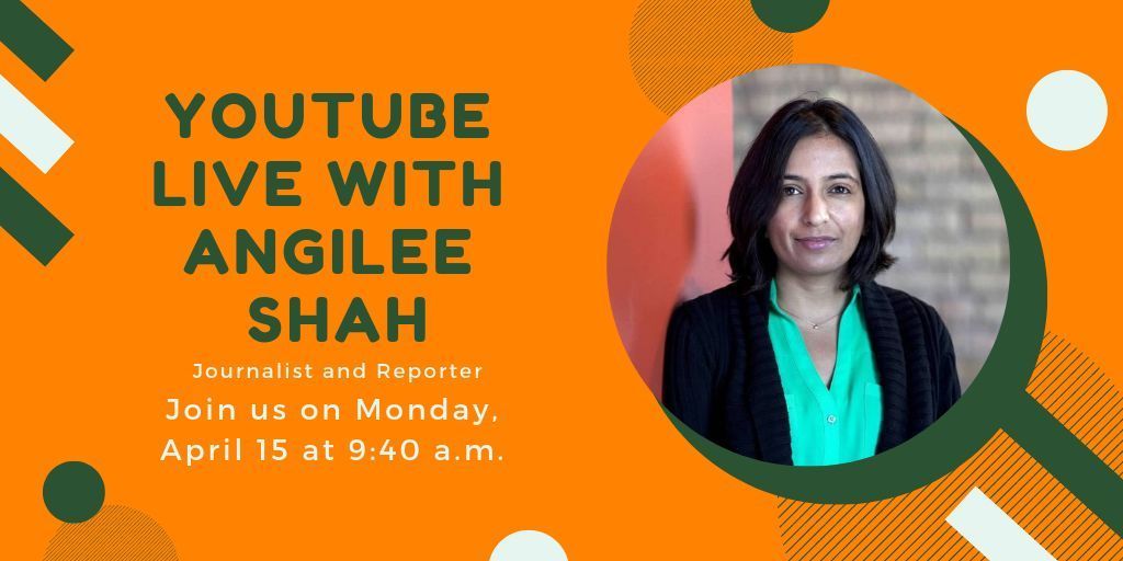 ULVComms's tweet photo. We’ll be talking with Angilee Shah, a journalist and founding editor of PRI’s Global Nation, today at 9:40 a.m. on YouTube #ulvsocial #ulvcomms #journalism #livestream https://t.co/gTGZMyBfen