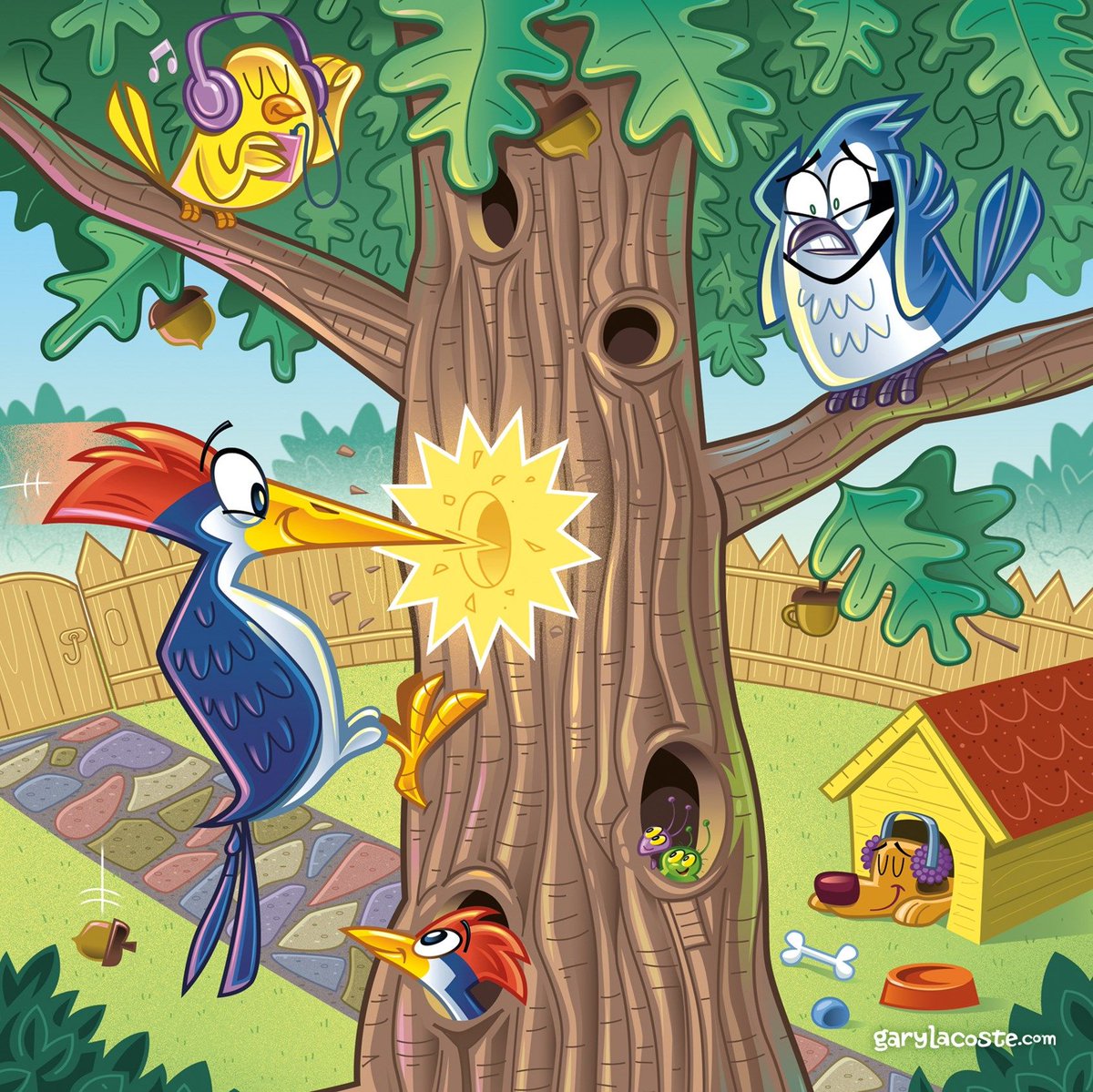 We love this new #illustration by Gary LaCoste <a href="/gary_lacoste/">Gary LaCoste</a> for High Five Magazine! 🐦

Explore more work by Gary here: buff.ly/2Z7QfDS

#childrensillustration