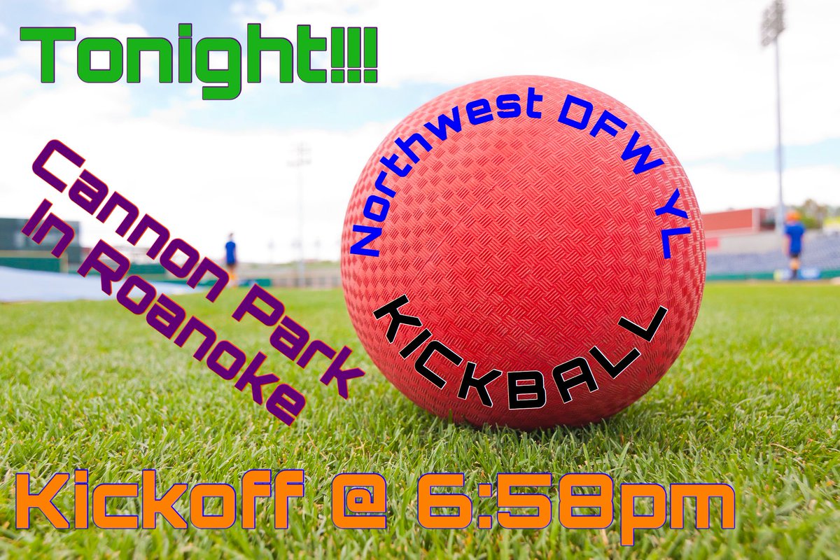 NORTHWESTDFWYL's tweet photo. If you feel the urge to take out frustration and just kick something really hard, or you just wanna have a good time, get to YL Kickball Club TONIGHT!!! And bring a friend! https://t.co/TSWCgd0M61