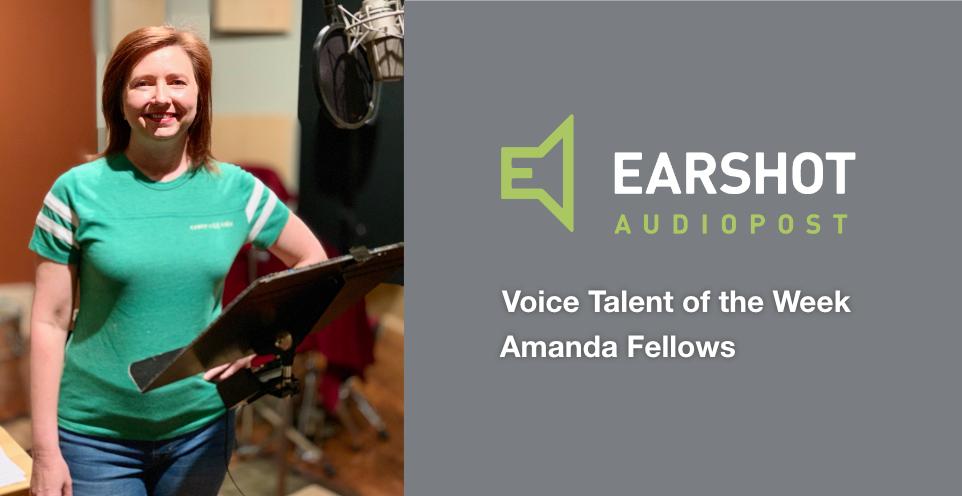 Meet this week's 'Voice Talent of the Week' - Amanda Fellows!  Click the link below to read Amanda's insightful Q&amp;A and hear her commercial demo.
earshotaudiopost.com/vtow.  Like what you hear?  Give us a call to book Amanda for your next session!

Happy Monday!