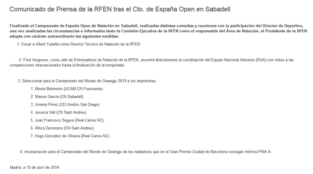 Spanish Swimmers tweet media