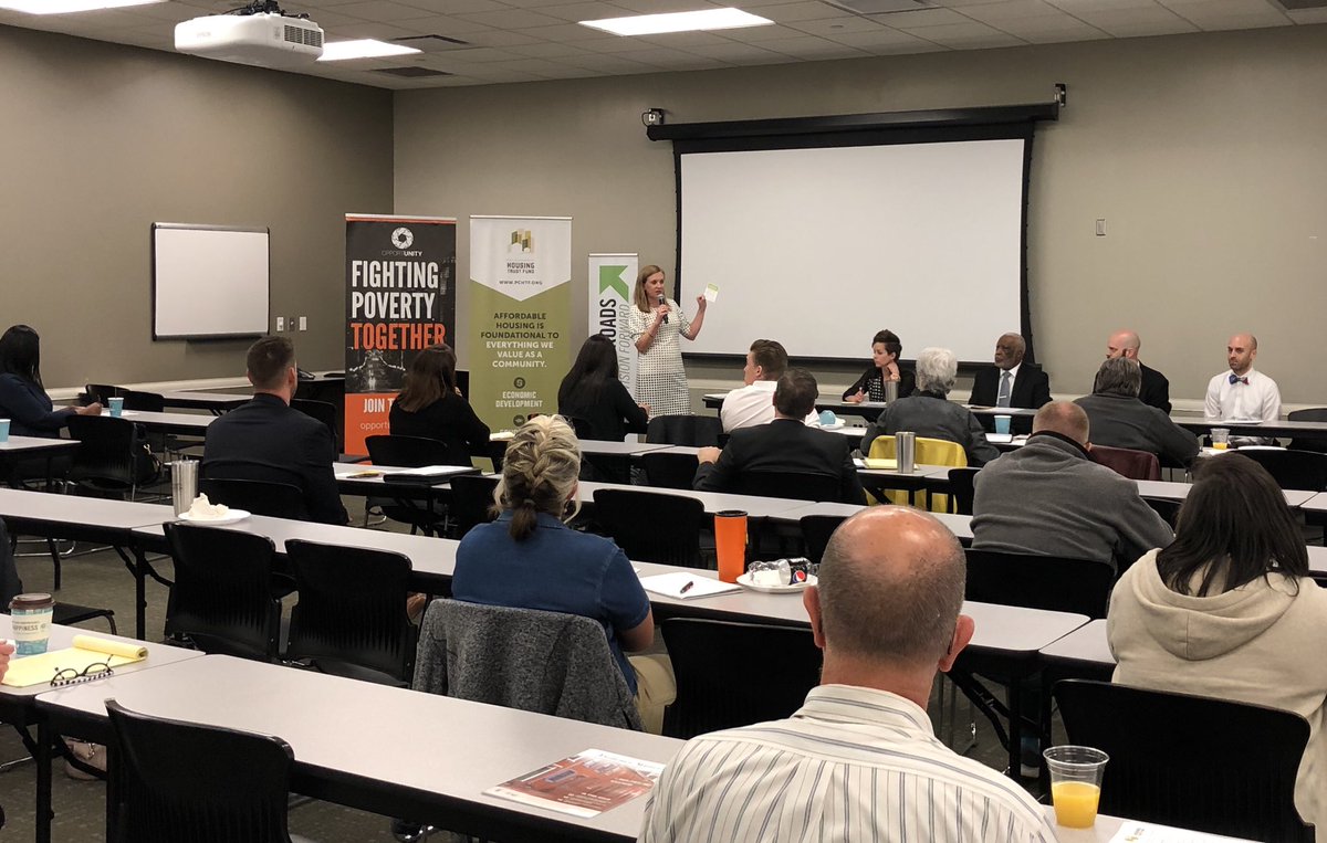CapitalXRoads's tweet photo. Local panel talking about solutions including the #4Equity tool at the @pchtf Landlord Forum as a part of Affordable Housing Week. #housingforall https://t.co/pgy58qXzFq