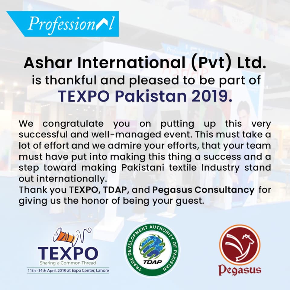 2019Texpo's tweet photo. Reward for the organisers 🙂
#TEXPO2019 #TDAP #Pegasus #Textile #Grateful https://t.co/JWhYuKqbRN