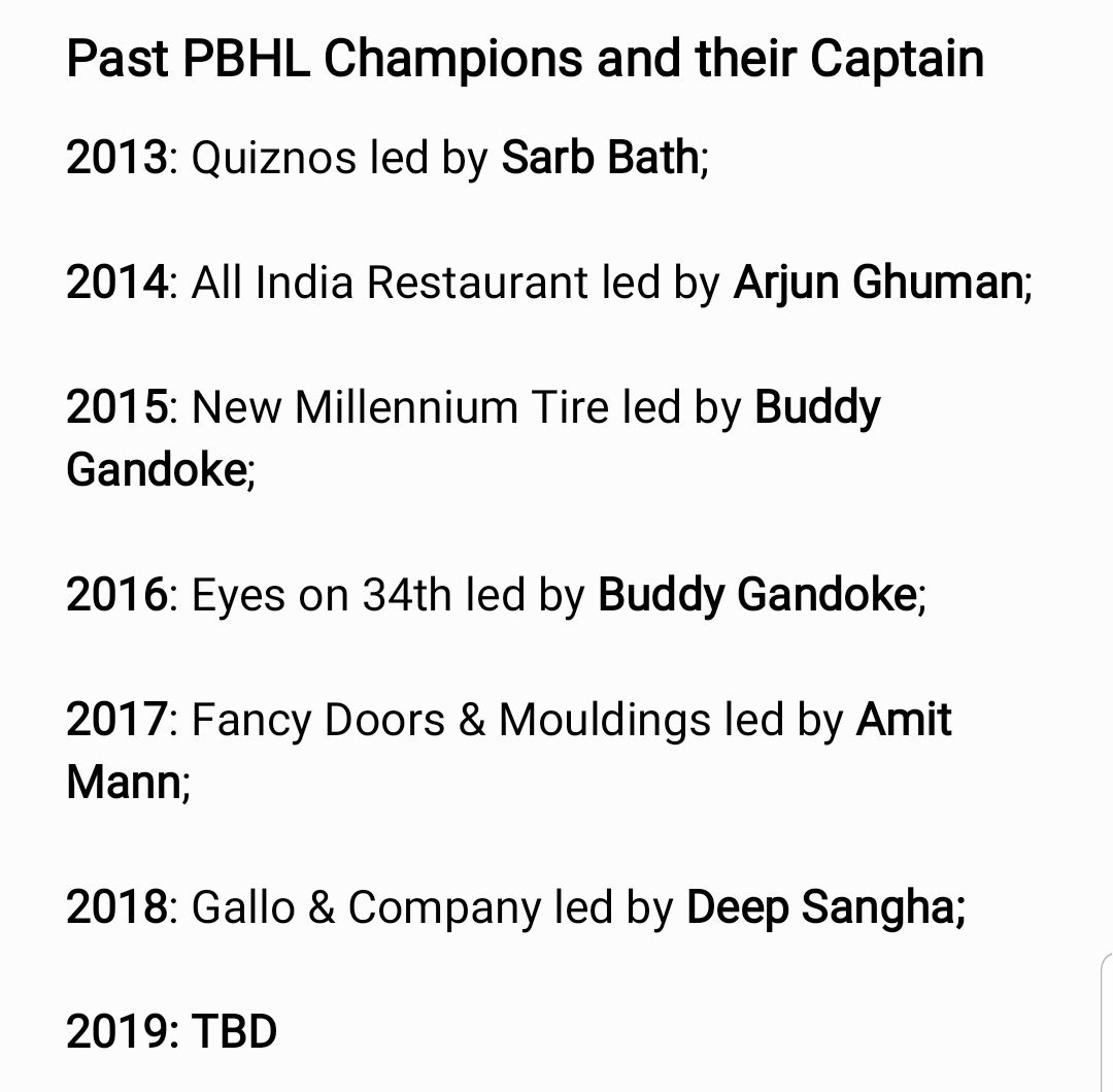 Winning in the PBHL is now harder than ever. It is fiercely competitive and means so much to our players. I'm no math guy but 10 teams means you should only win once every 10 years. RETWEET this if you are a PBHL Champion. LIKE this if you intend on becoming one this year. #pbhl