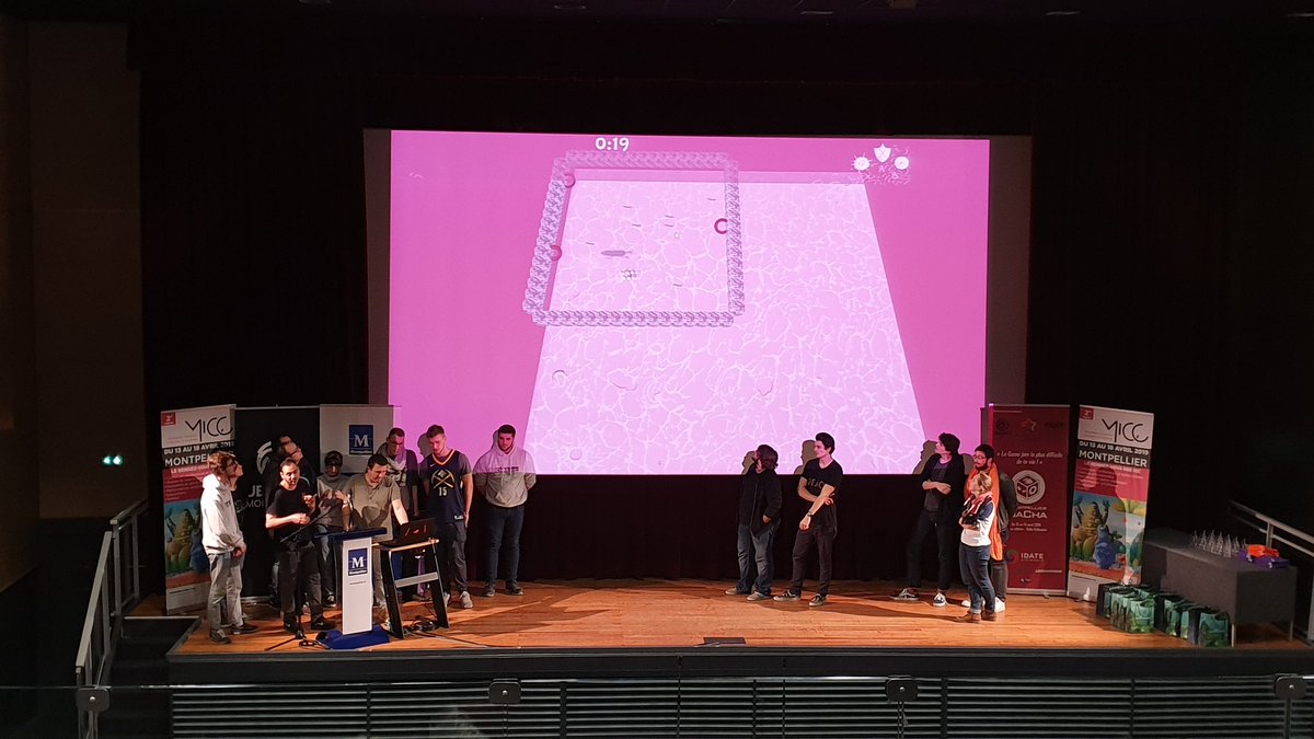 Sud_PICCEL's tweet image. #MICC19 Pres. des jeux de la @gachajam à la Salle Rabelais de @montpellier_ Bravo aux participants, organisateurs et partenaires !   @ETPAToulouse  @Entreprendre_MT @EpitechMontpel  @LuckyHammers @PushStartGame 
@ubisoft @LaurentMichaud @IDATEDigiWorld @eartsup